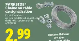 Lidl PARKSIDE Chaîne ou câble de signalisation offre