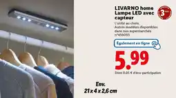 Lidl LIVARNO HOME Lampe LED avec capteur offre