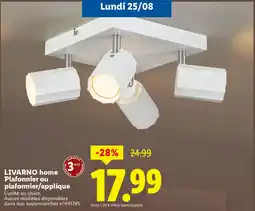 Lidl LIVARNO HOME Plafonnier ou plafonnier/applique offre