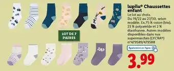 Lidl LUPILU Chaussettes enfant offre