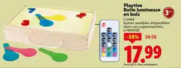 Lidl Playtive Boîte lumineuse E en bois offre