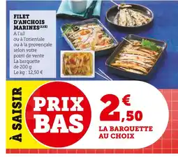 Super U Filet d'anchois marinés offre