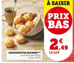 Super U Chouquettes sucrées offre