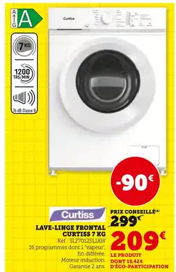 Super U Curtiss Lave-linge frontal 7 kg offre