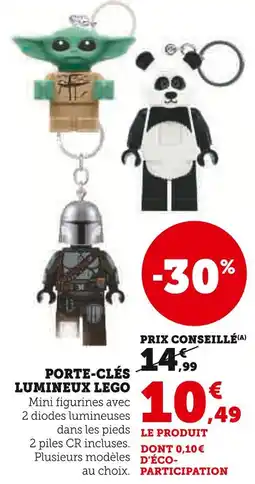 Super U LEGO Porte-clés lumineux offre