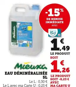 Super U Mieuxa Eau déminéralisée 5L offre