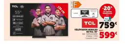 Super U TCL Téléviseur MiniLED 4K TCL 55 offre