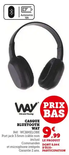 Super U WAY Casque Bluetooth offre