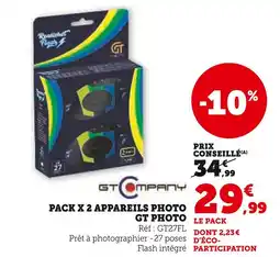 Super U GT Company Pack x 2 appareils photo GT Photo offre