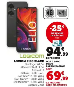 Super U Logicom Logicom Elio Black offre