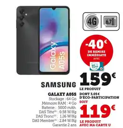 Super U Samsung Galaxy A05S offre