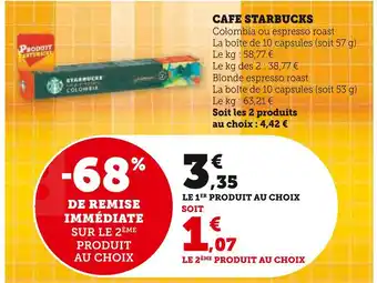 U Express STARBUCKS Café offre