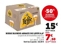 U Express LEFFE Bière blonde Abbaye de Leffe 6,6° offre