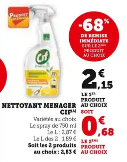 U Express Cif Nettoyant ménager offre