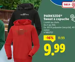 Lidl PARKSIDE Sweat à capuche offre