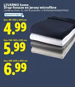 Lidl LIVARNO HOME Drap-housse en jersey microfibre offre