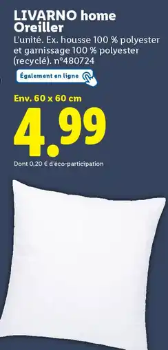 Lidl LIVARNO HOME Oreiller offre