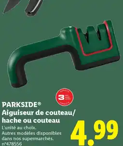 Lidl PARKSIDE Aiguiseur de couteau/ hache ou couteau offre