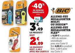 Super U Allume-feu megalighter multi ou design allume-feu megalighter flex offre