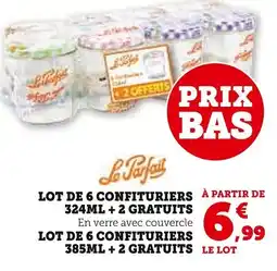 Super U Le parfait lot de 6 confituriers offre