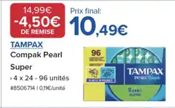 Costco TAMPAX Compak Pearl Super offre