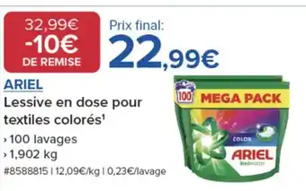 Costco ARIEL Lessive en dose pour textiles colorés offre