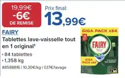 Costco FAIRY Tablettes lave-vaisselle tout en 1 original offre