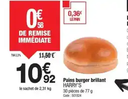 Promocash HARRY'S Pains burger brillant offre