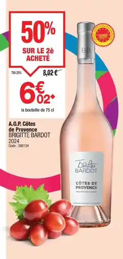 Promocash BRIGITTE BARDOT A.O.P. Côtes de Provence offre