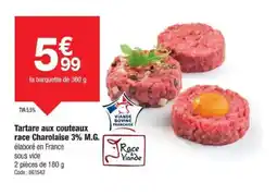 Promocash Tartare aux couteaux race Charolaise 3% M.G. offre