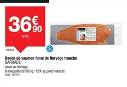 Promocash SARRADE Bande de saumon fumé de Norvège tranché offre