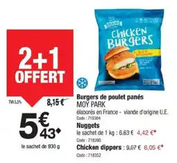 Promocash MOY PARK Burgers de poulet panés offre