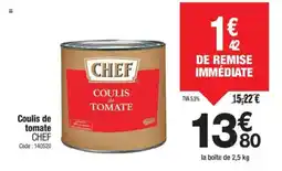 Promocash CHEF Coulis de tomate offre
