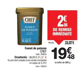 Promocash CHEF Fumet de poisson offre