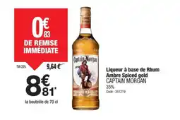 Promocash CAPTAIN MORGAN Liqueur à base de Rhum Ambre Spiced gold offre