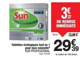 Promocash SUN Tablettes écologiques tout en 1 pour lave-vaisselle offre