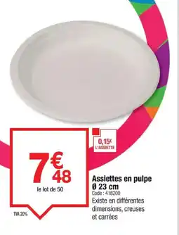 Promocash Assiettes en pulpe offre