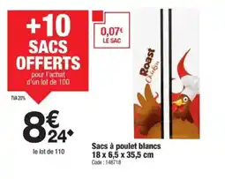 Promocash Sacs à poulet blancs offre
