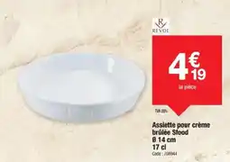Promocash Assiette pour crème brûlée Sfood offre