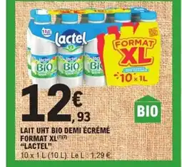 E.Leclerc Express LACTEL Lait uht bio demi écrémé format xl offre