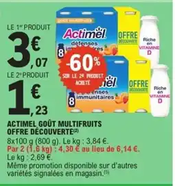 E.Leclerc Express ACTIMEL Goût multifruits offre découverte offre