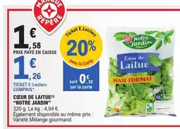 E.Leclerc Express NOTRE JARDIN Cœur de laitue offre