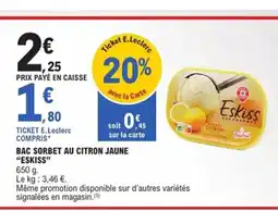 E.Leclerc Express ESKISS Bac sorber au citron jaune offre