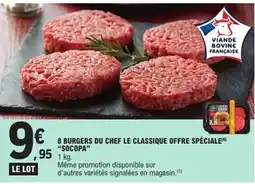 E.Leclerc Express SOCOPA 8 Burgers du chef le classique offre spéciale offre