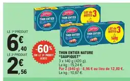 E.Leclerc Express SAUPIQUET Thon entier nature offre