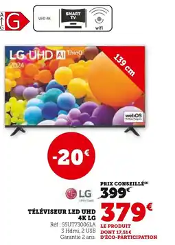 Super U Téléviseur led uhd 4k lg offre