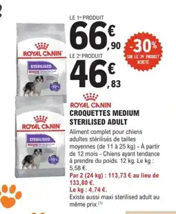 E.Leclerc Jardi ROYAL CANIN Croquettes medium sterilised adult offre