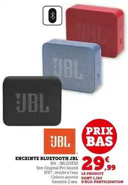 Super U Enceinte bluetooth jbl offre
