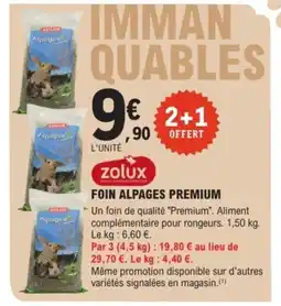 E.Leclerc Jardi ZOLUX Foin alpages premium offre