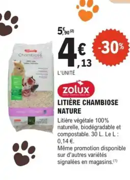 E.Leclerc Jardi ZOLUX Litière chambiose nature offre